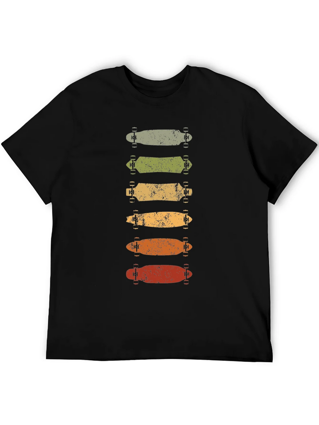 Retro Skateboard Stack Graphic Tee - Black product image 5