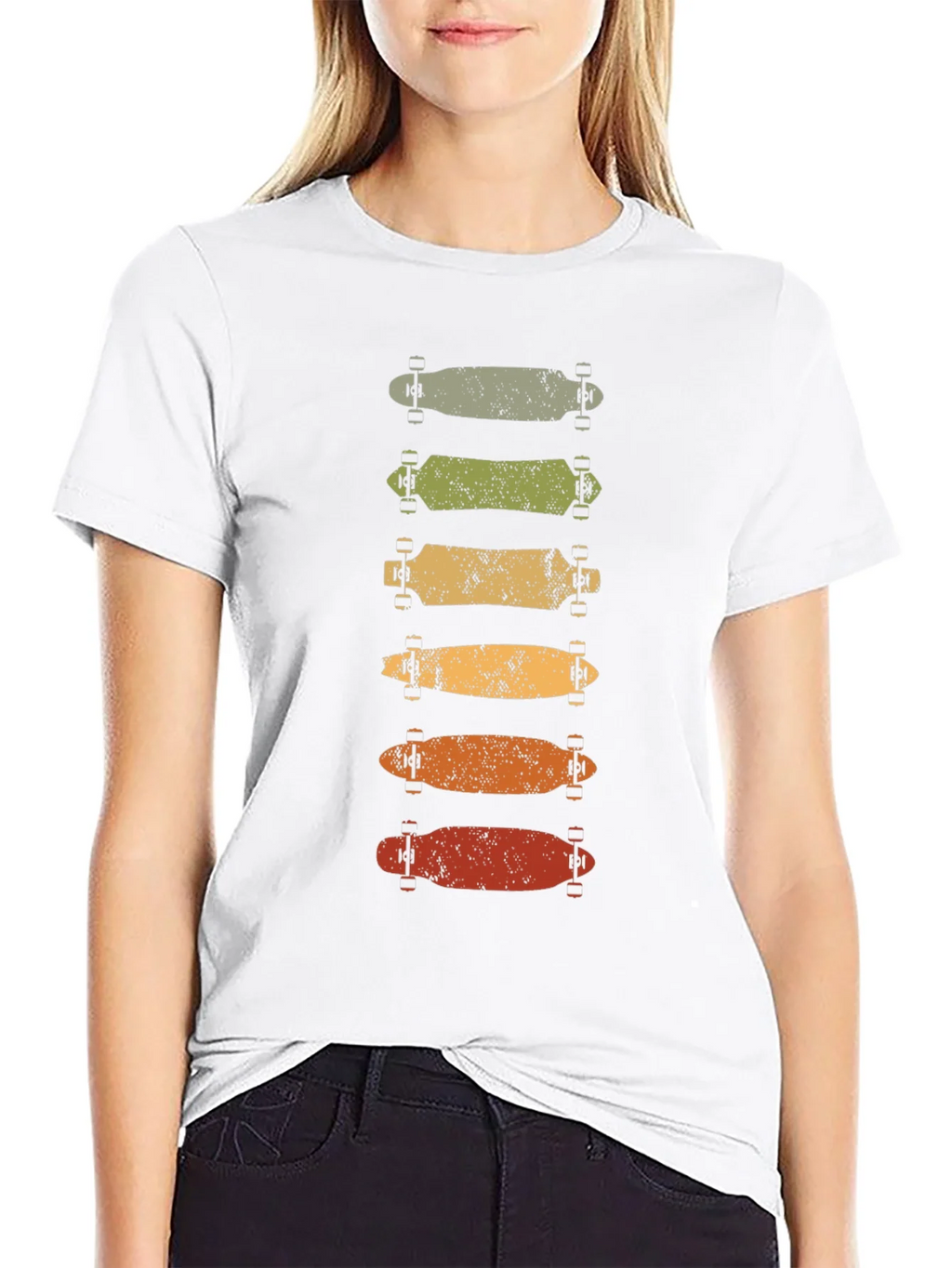 Retro Skateboard Stack Graphic Tee - Black product image 8