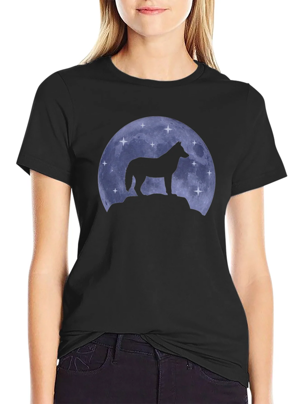 Wolf Moon Silhouette T-Shirt product image 5