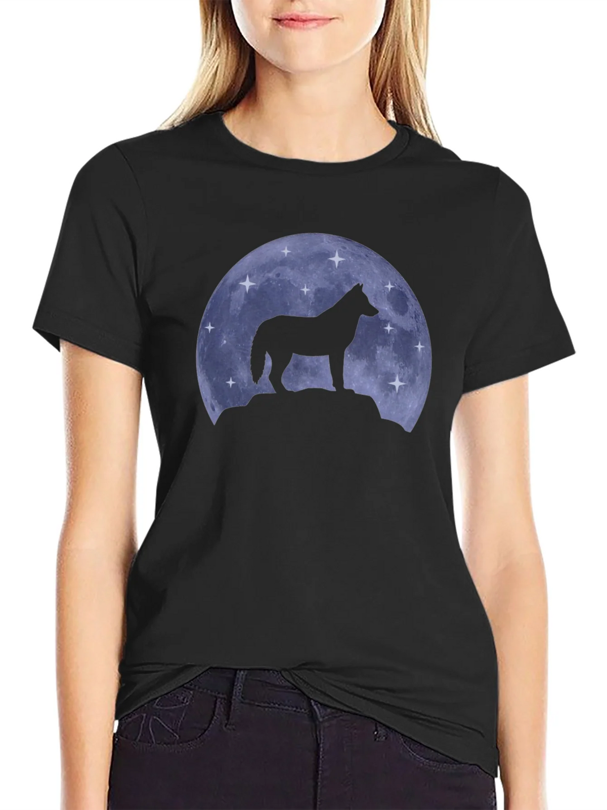 Wolf Moon Silhouette T-Shirt product image 5