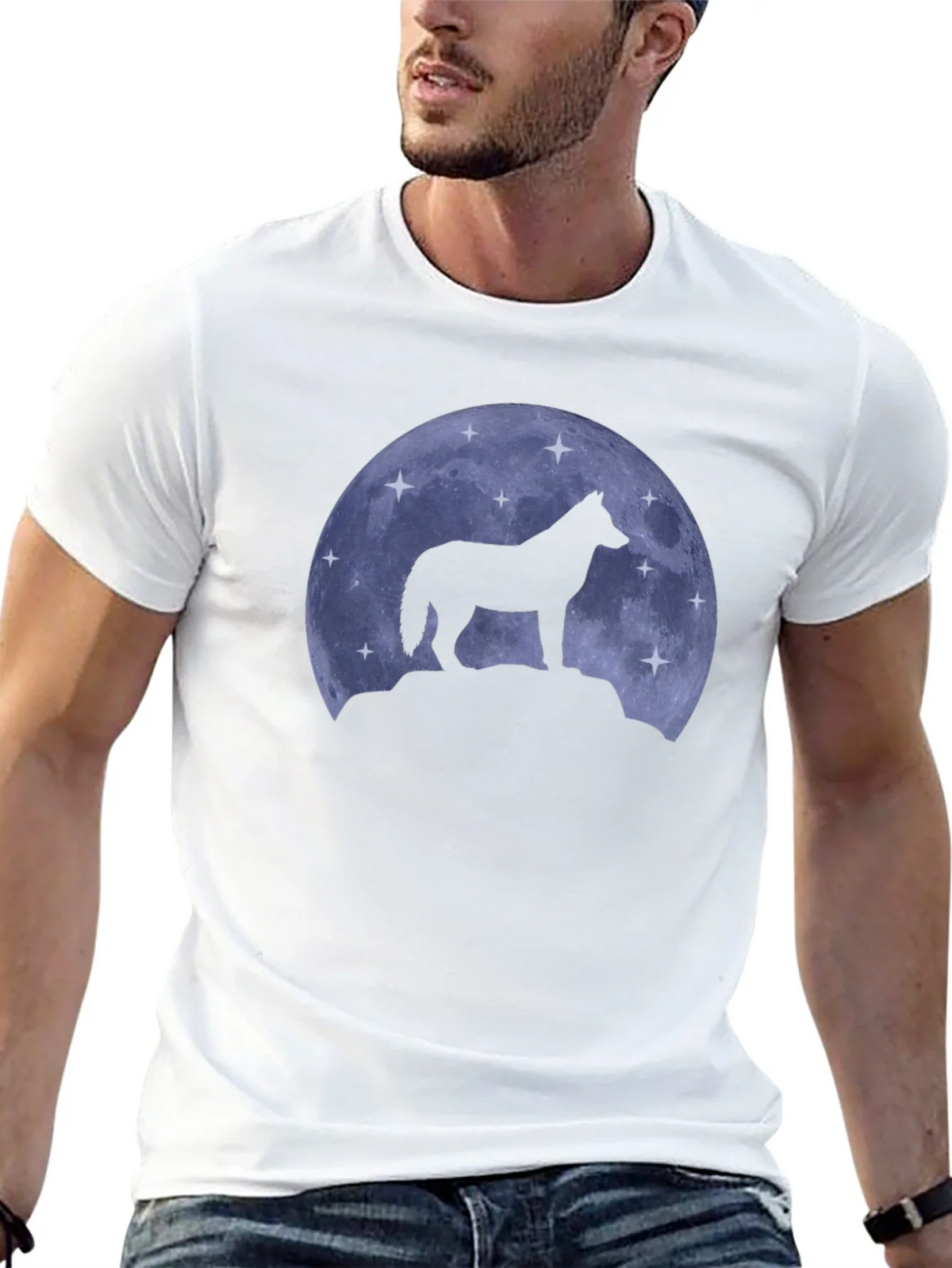Wolf Moon Silhouette T-Shirt product image 4