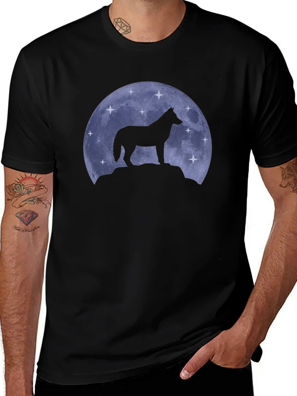 Wolf Moon Silhouette T-Shirt product image 1