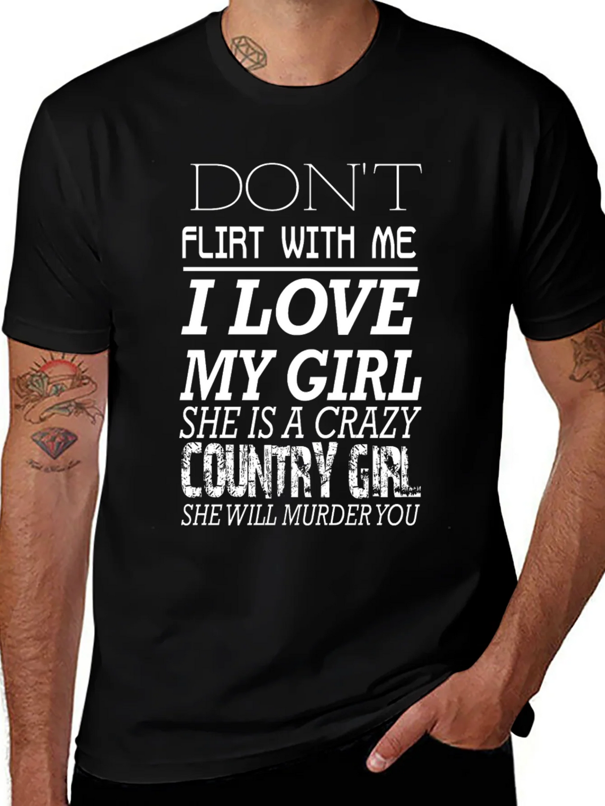 Dont Flirt T-Shirt - I Love My Girl Funny Graphic Tee product image 1
