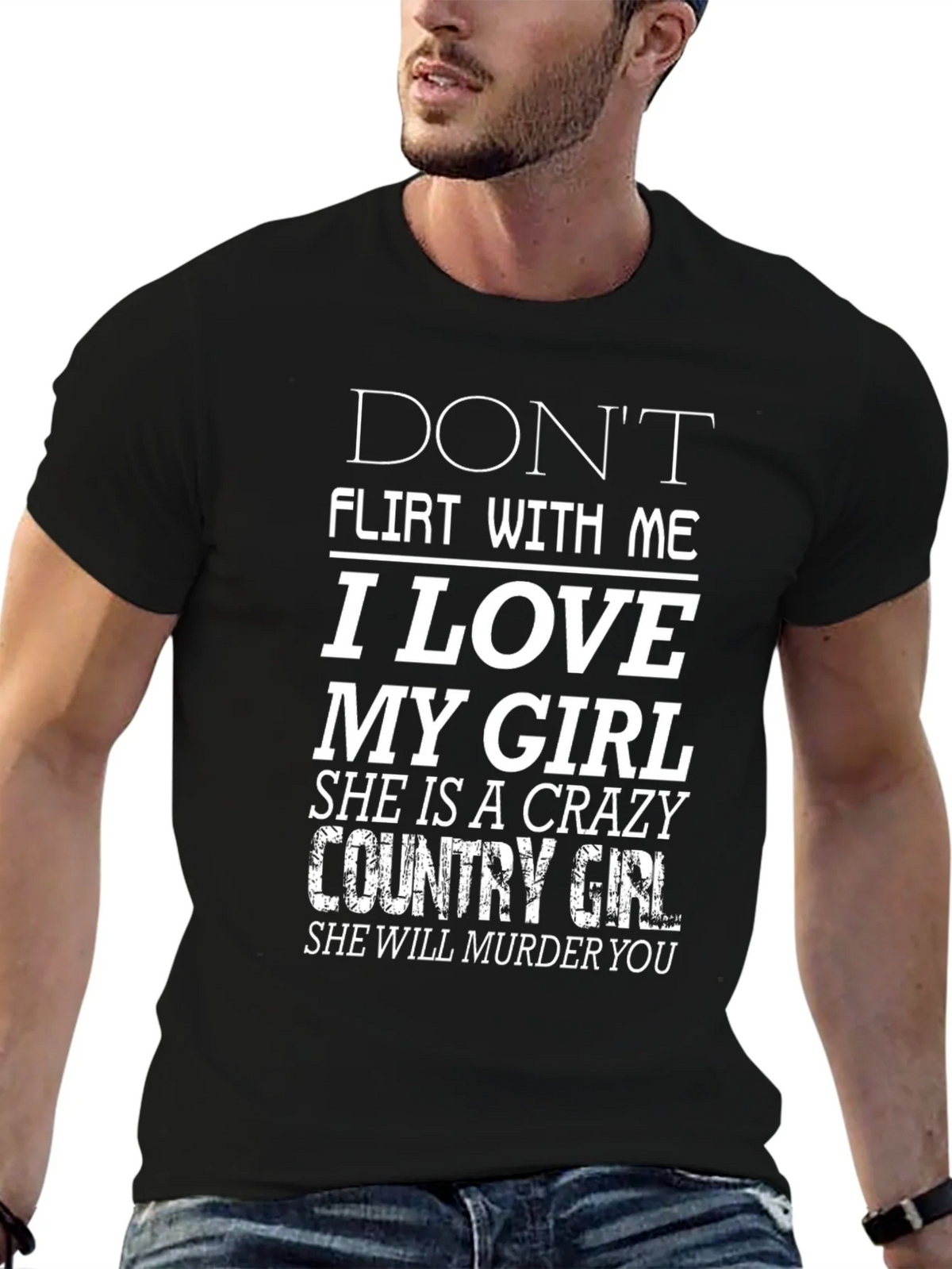 Dont Flirt T-Shirt - I Love My Girl Funny Graphic Tee product image 9