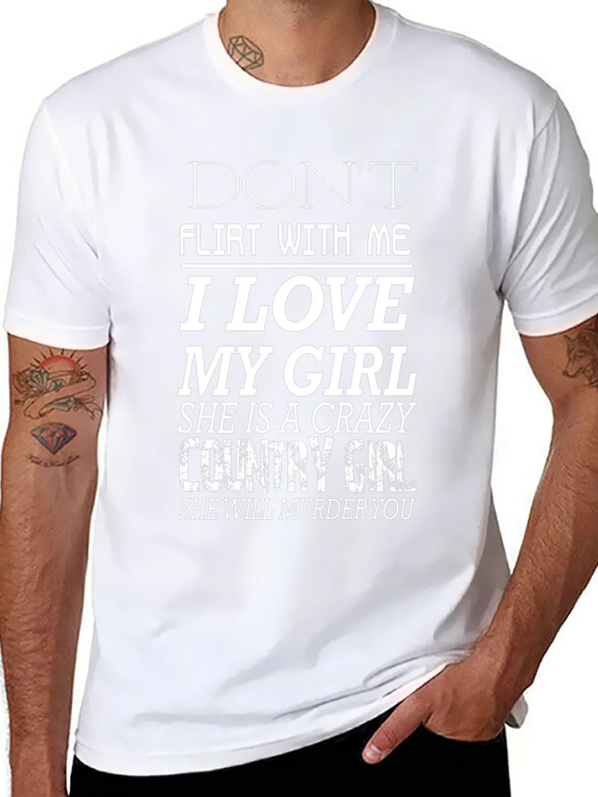 Dont Flirt T-Shirt - I Love My Girl Funny Graphic Tee product image 10