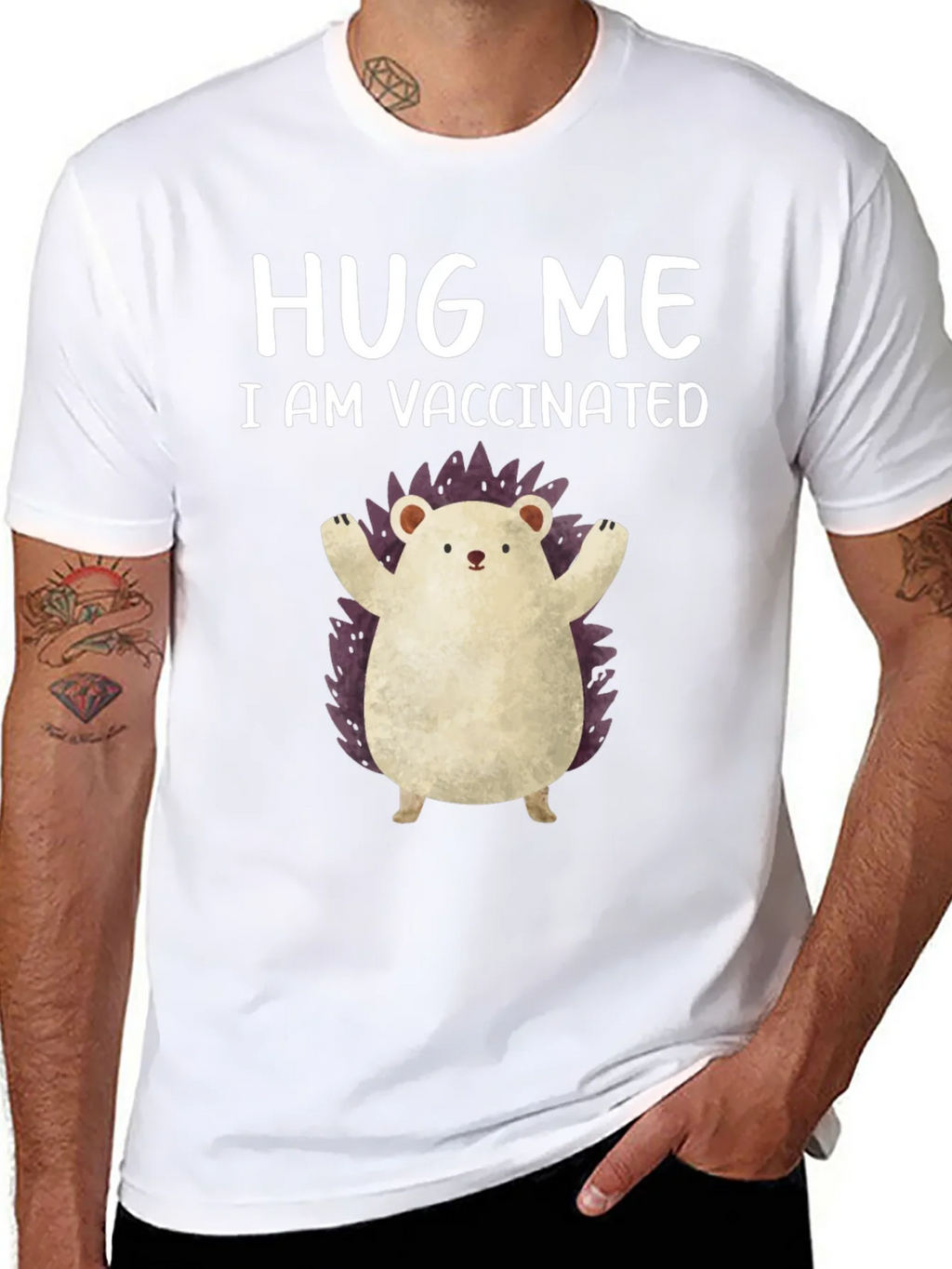 Vaccinated Hedgehog Graphic Tee product image 10