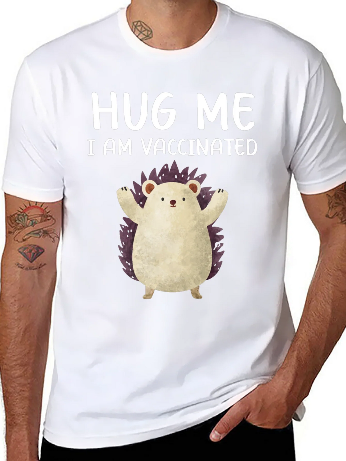 Vaccinated Hedgehog Graphic Tee product image 10