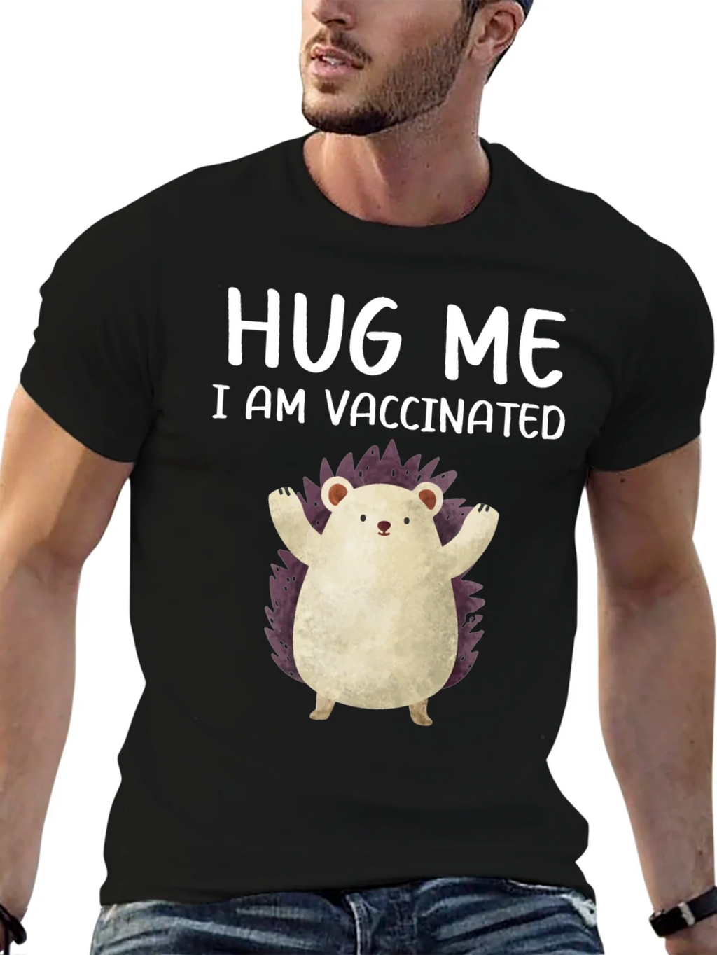 Vaccinated Hedgehog Graphic Tee product image 9