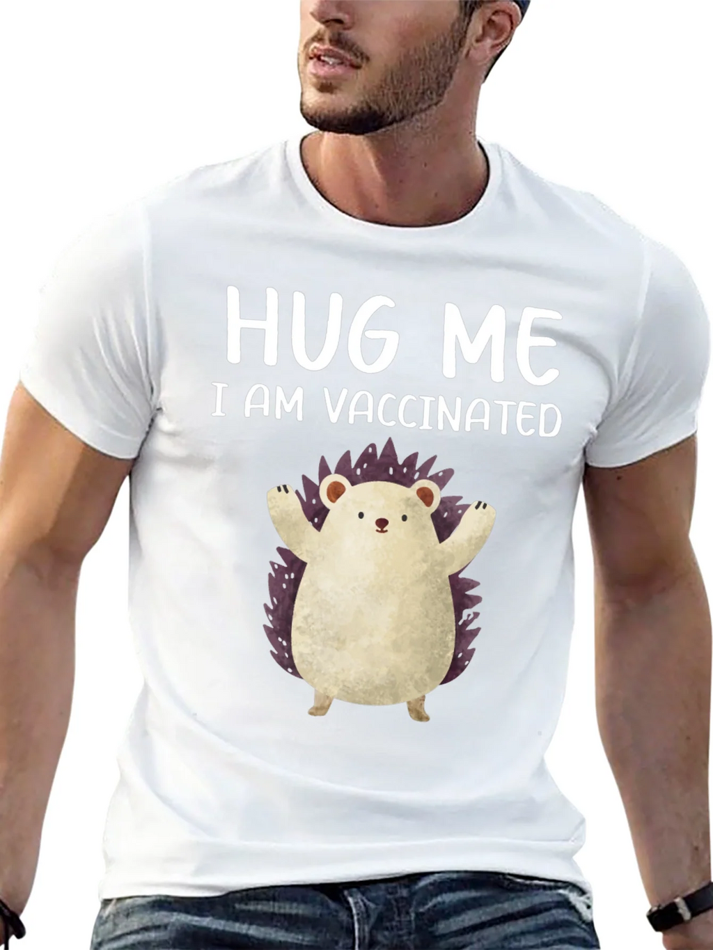 Vaccinated Hedgehog Graphic Tee product image 4