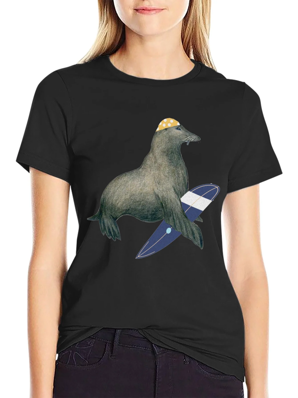 Surfing Seal T-Shirt - Cool Graphic Tee product image 5