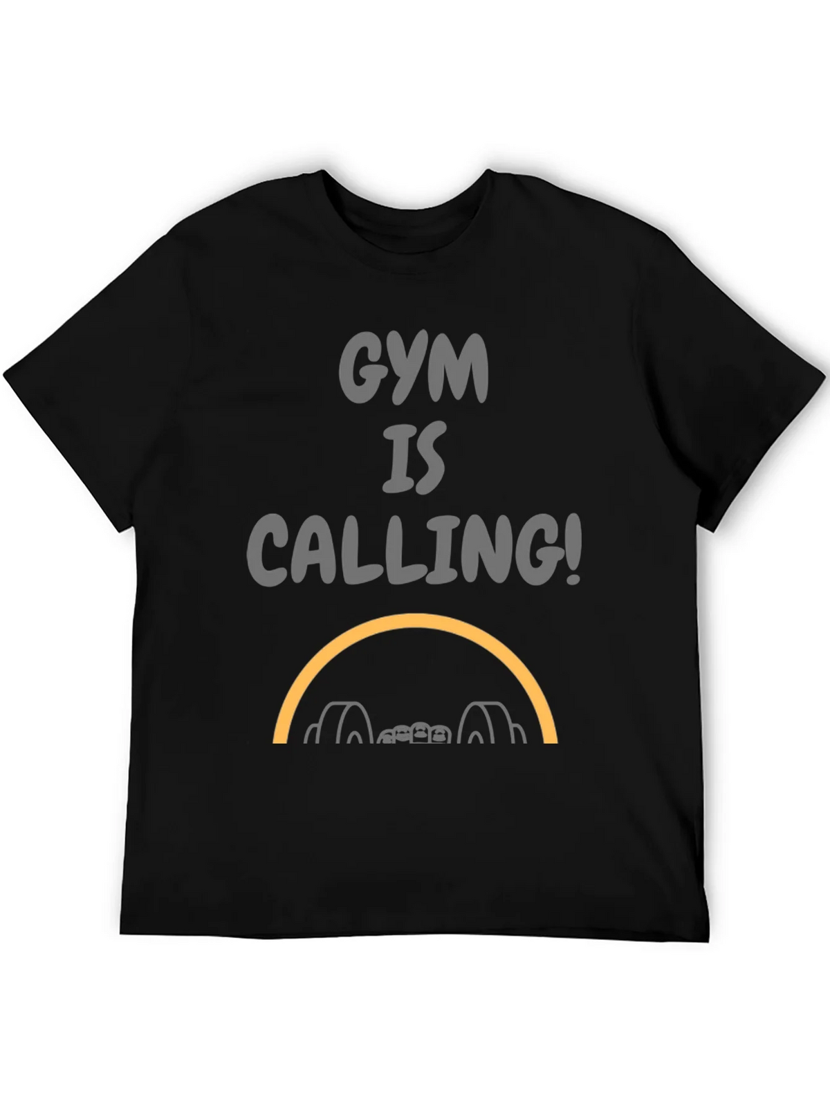 Gym Is Calling Black Graphic Tee product image 8