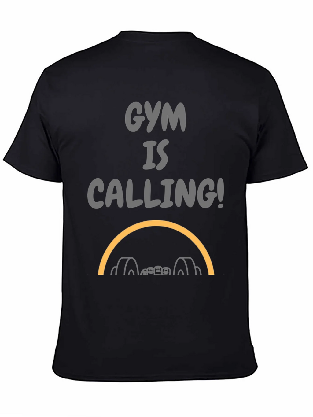Gym Is Calling Black Graphic Tee product image 7