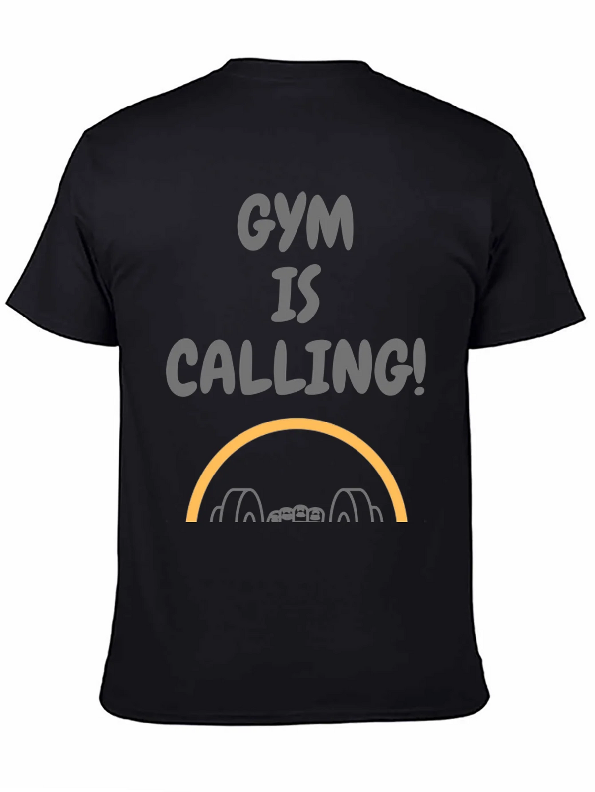 Gym Is Calling Black Graphic Tee product image 7