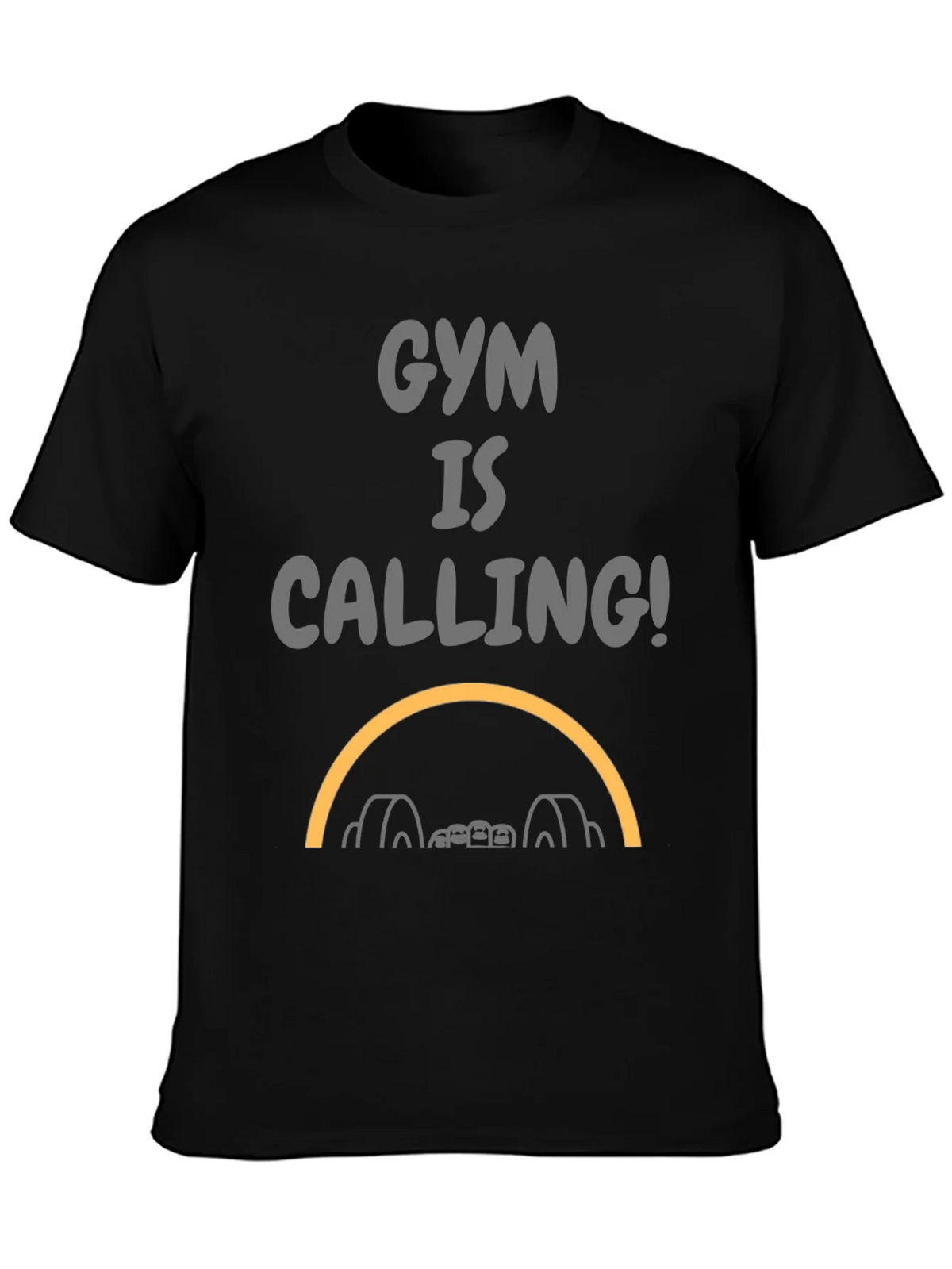 Gym Is Calling Black Graphic Tee product image 6