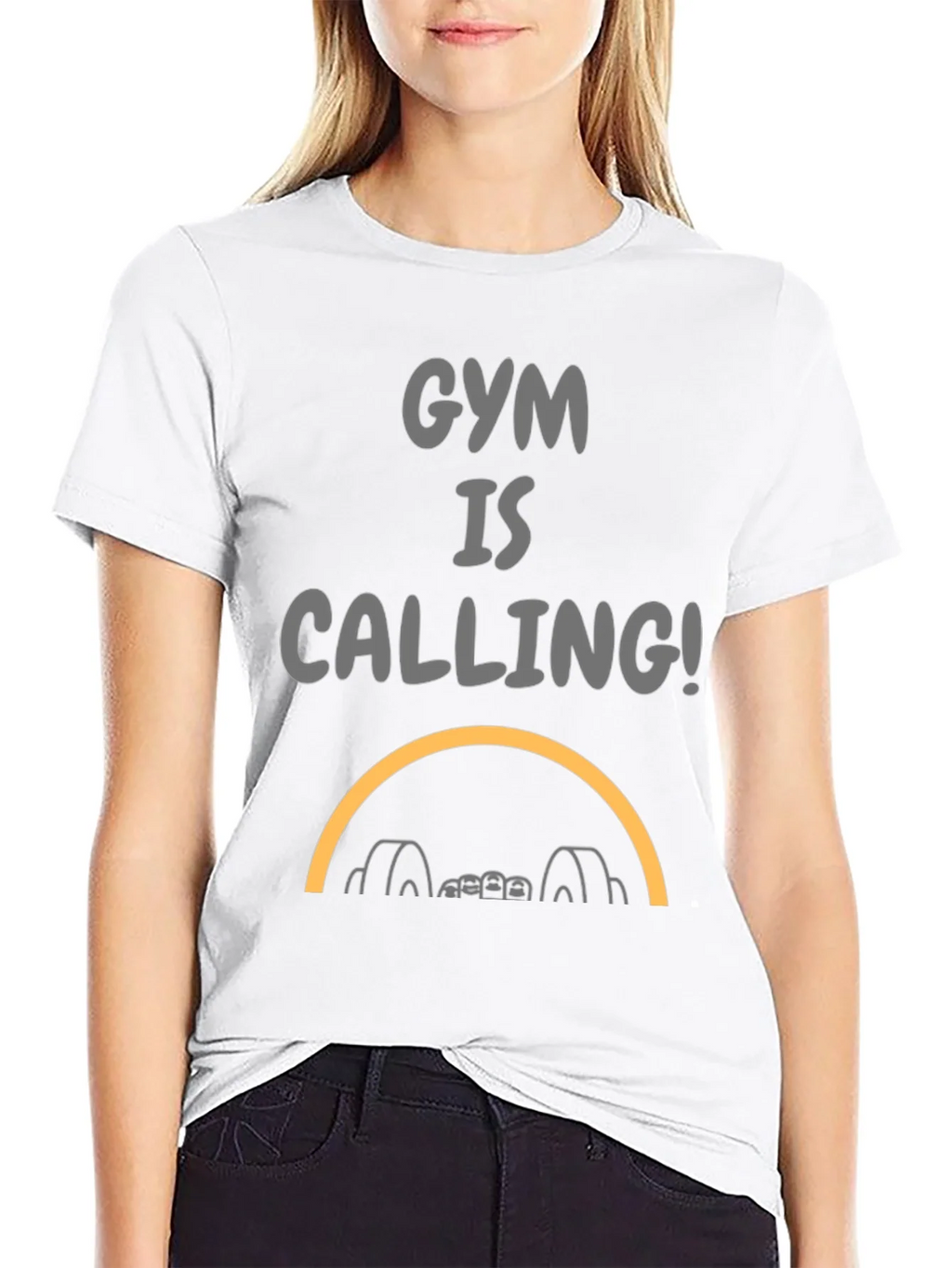 Gym Is Calling Black Graphic Tee product image 11