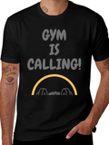 Gym Is Calling Black Graphic Tee product image 1