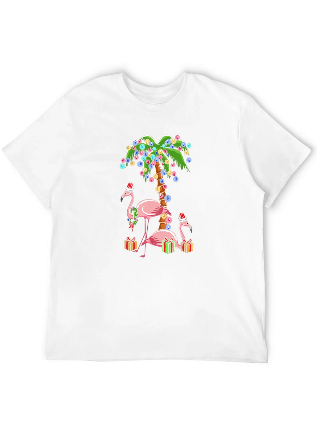 Festive Flamingo Christmas T-Shirt