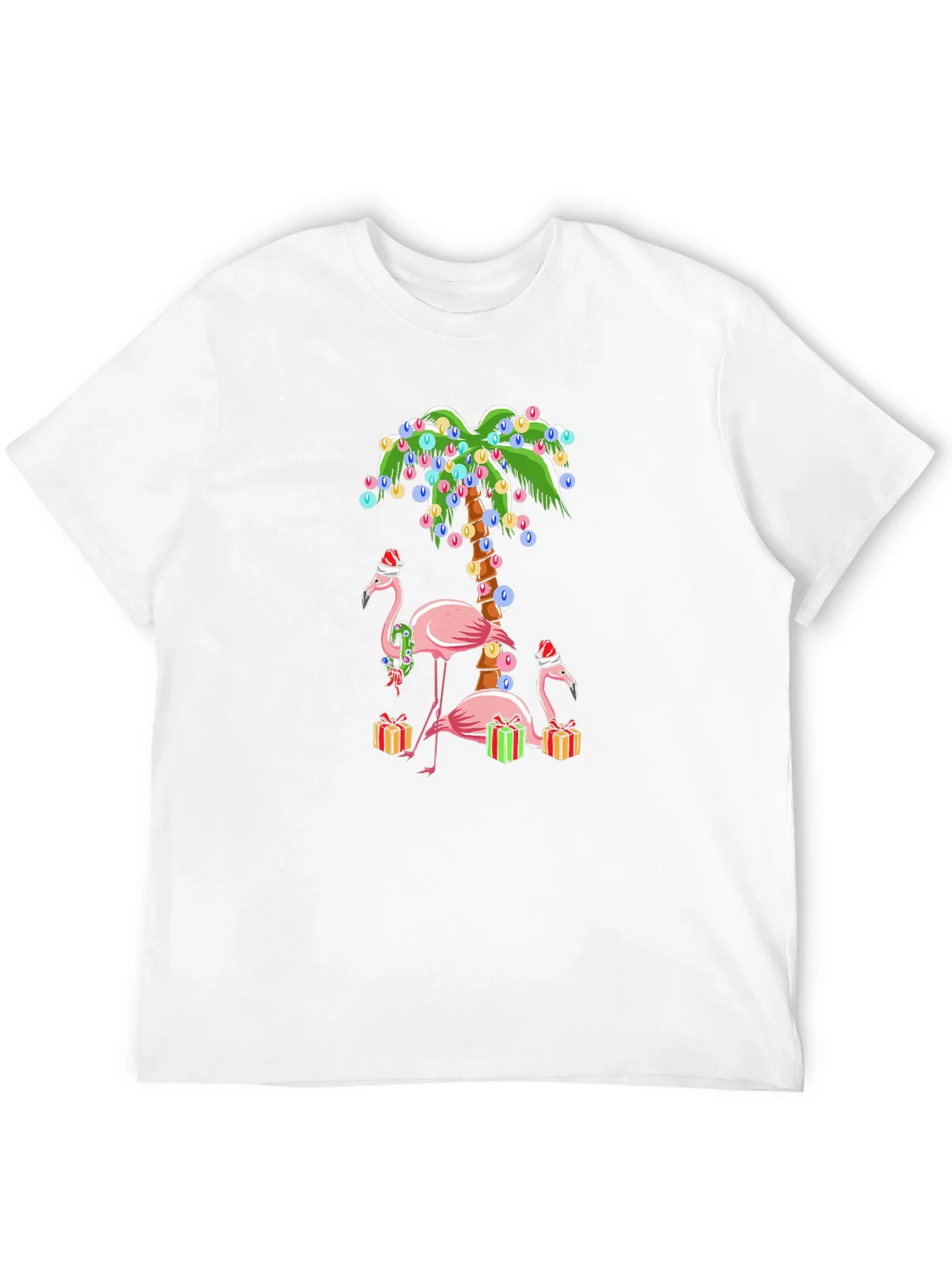 Festive Flamingo Christmas T-Shirt