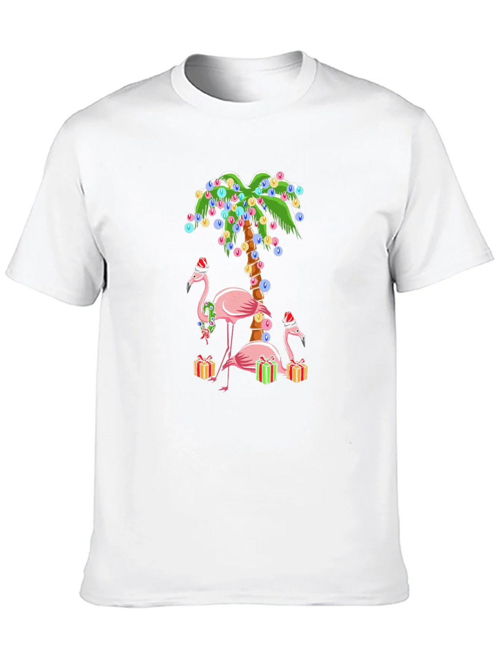 Festive Flamingo Christmas T-Shirt