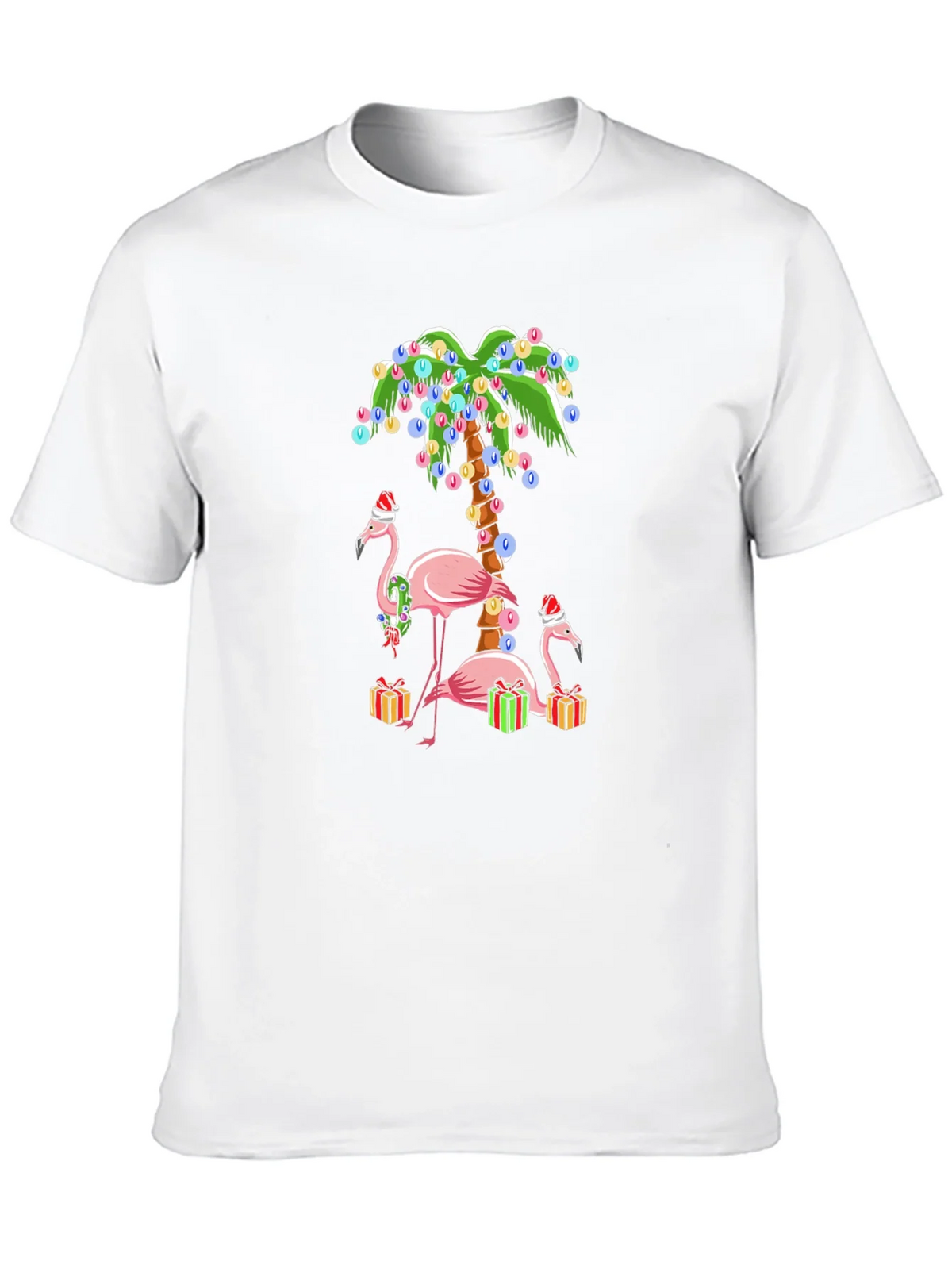 Festive Flamingo Christmas T-Shirt