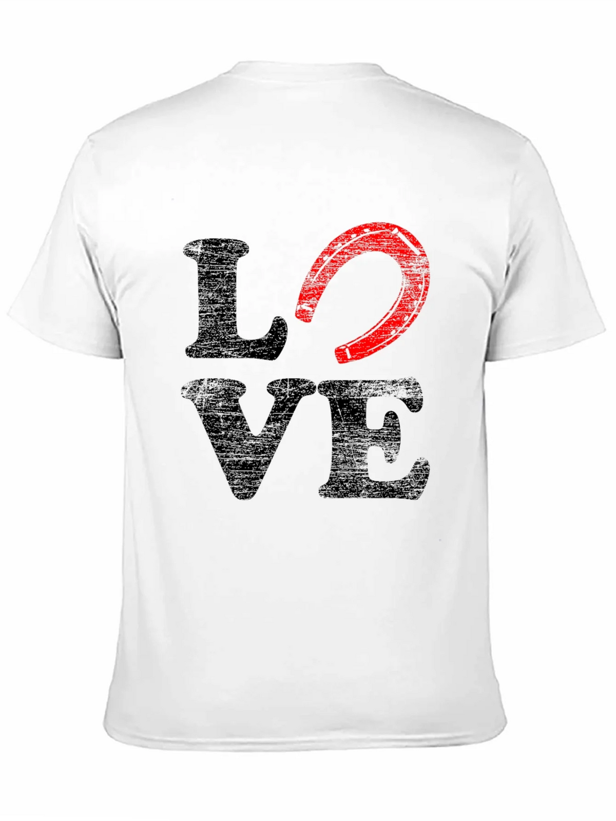 Love Horseshoe Graphic Tee - Black Cotton Blend product image 2