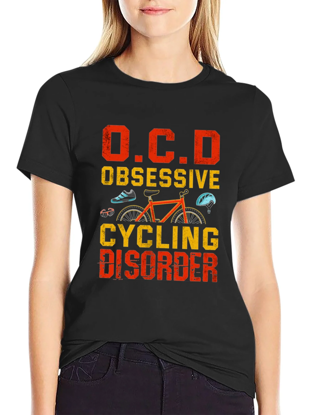 OCD Obsessive Cycling Disorder Graphic Tee product image 5