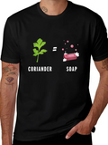 Coriander Soap Funny T-Shirt Black Cotton Tee product image 1
