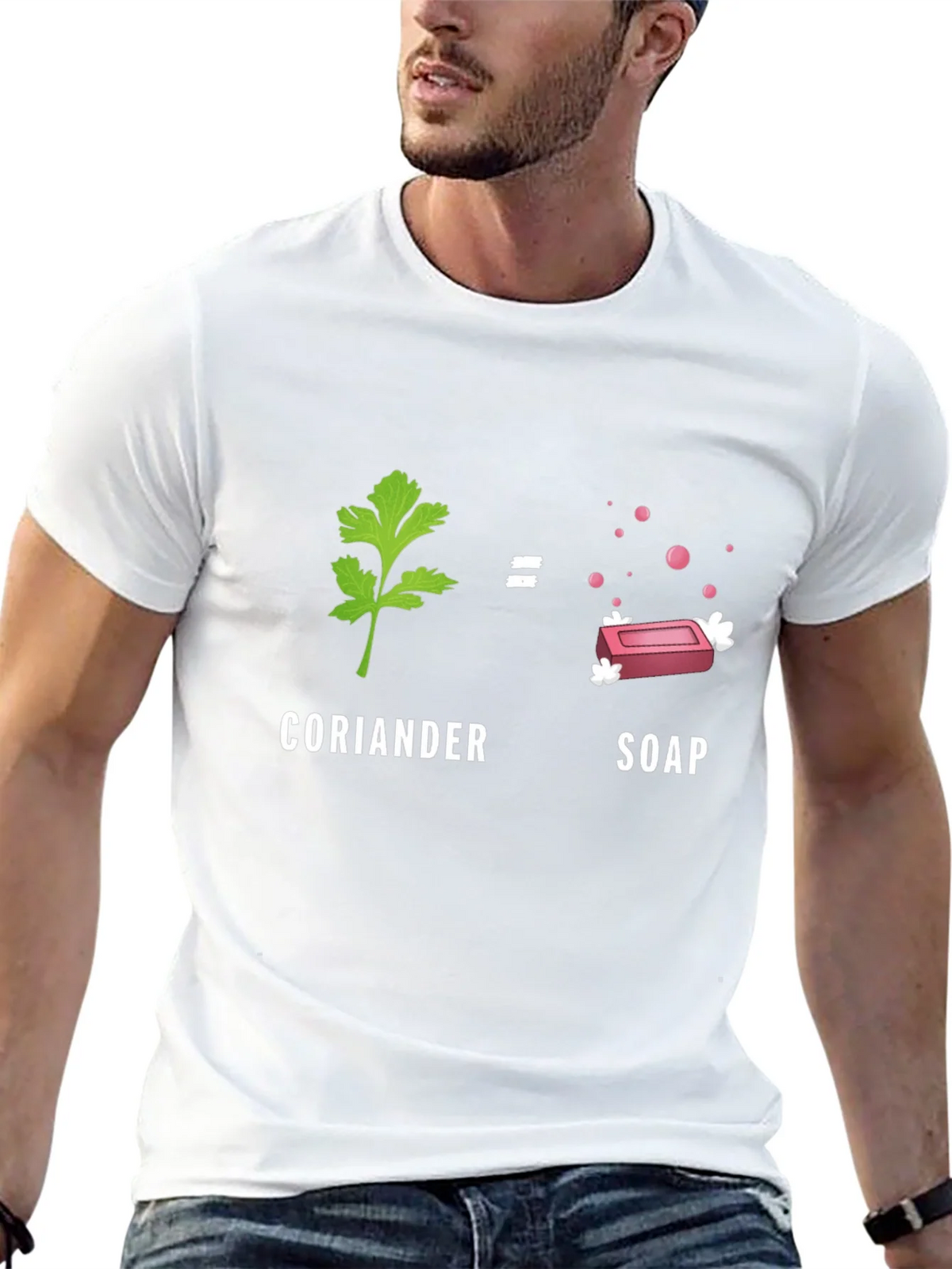 Coriander Soap Funny T-Shirt Black Cotton Tee product image 12