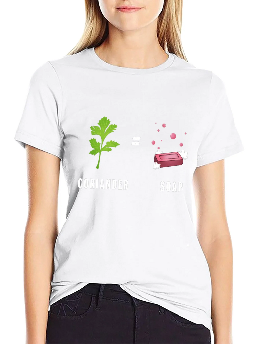 Coriander Soap Funny T-Shirt Black Cotton Tee product image 8