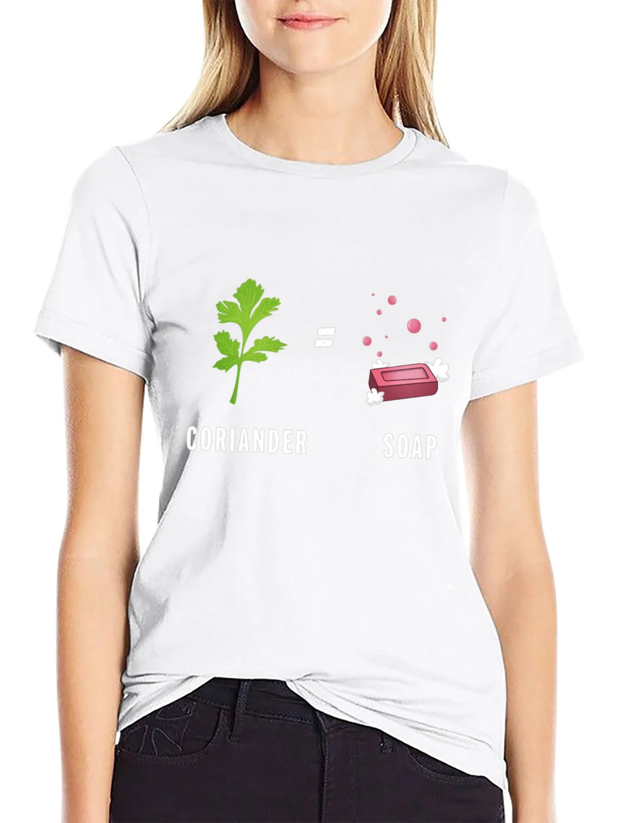 Coriander Soap Funny T-Shirt Black Cotton Tee product image 8