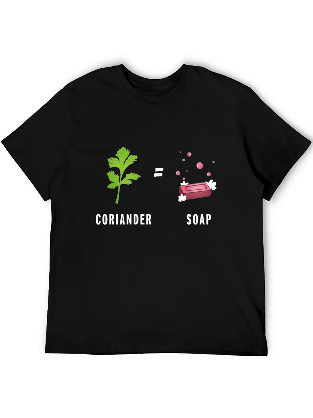 Coriander Soap Funny T-Shirt Black Cotton Tee product image 5
