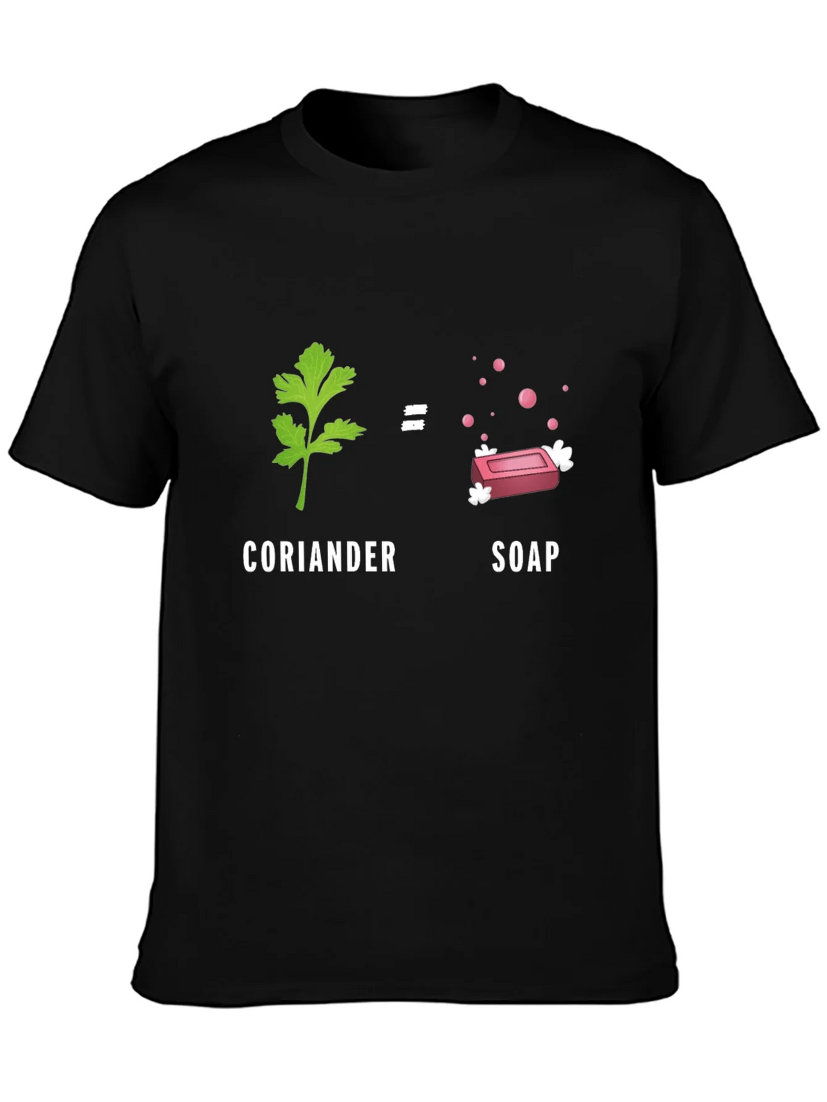 Coriander Soap Funny T-Shirt Black Cotton Tee product image 3