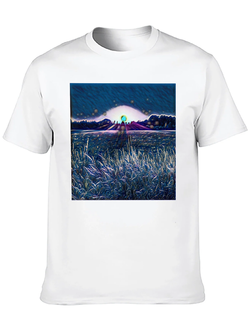 Abstract Landscape Graphic Tee - Soft Cotton Blend product image 12