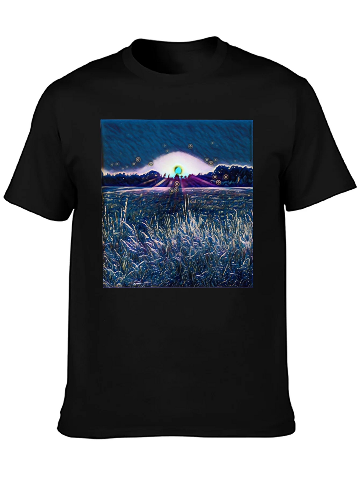Abstract Landscape Graphic Tee - Soft Cotton Blend product image 6