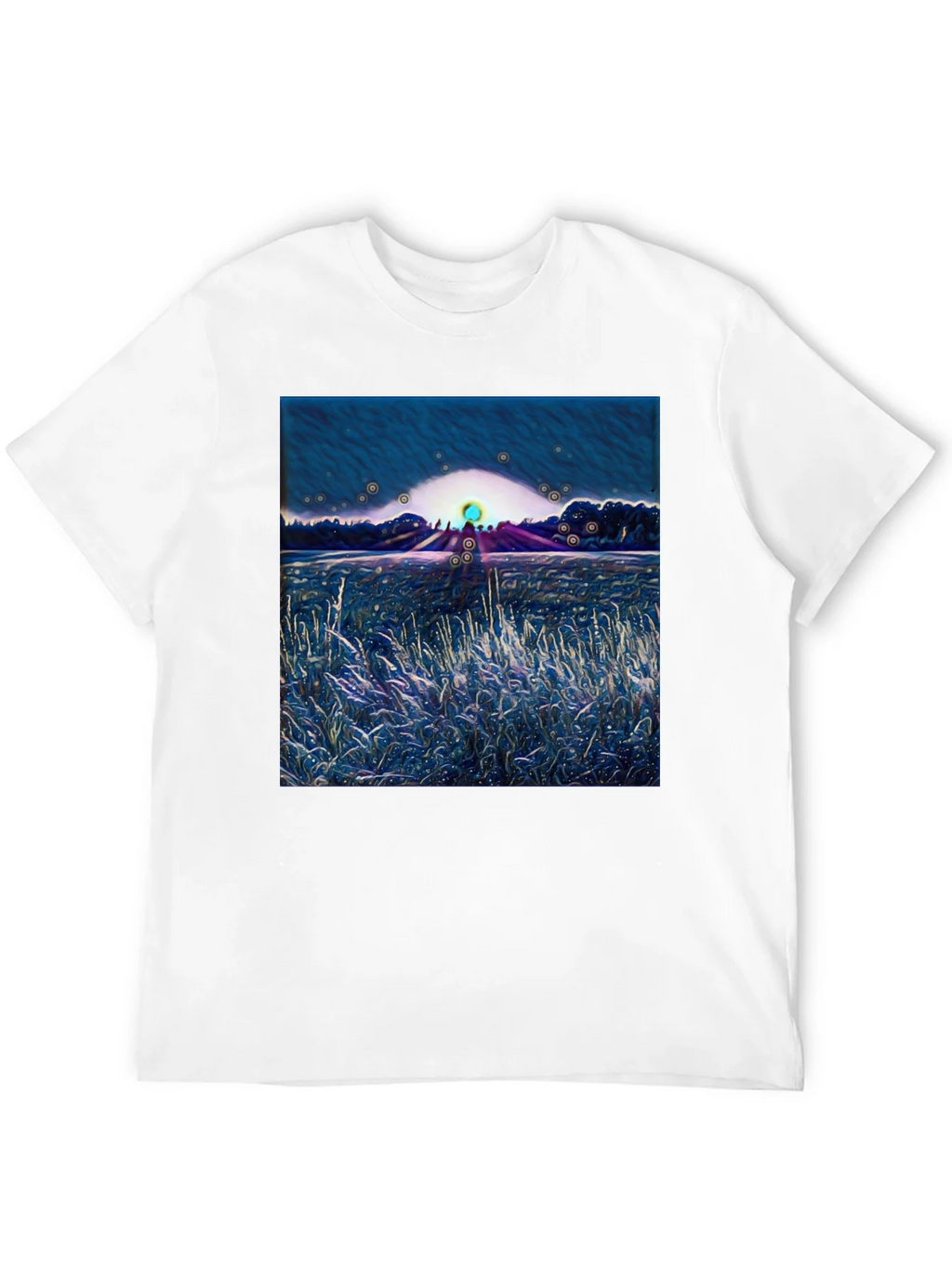 Abstract Landscape Graphic Tee - Soft Cotton Blend product image 3