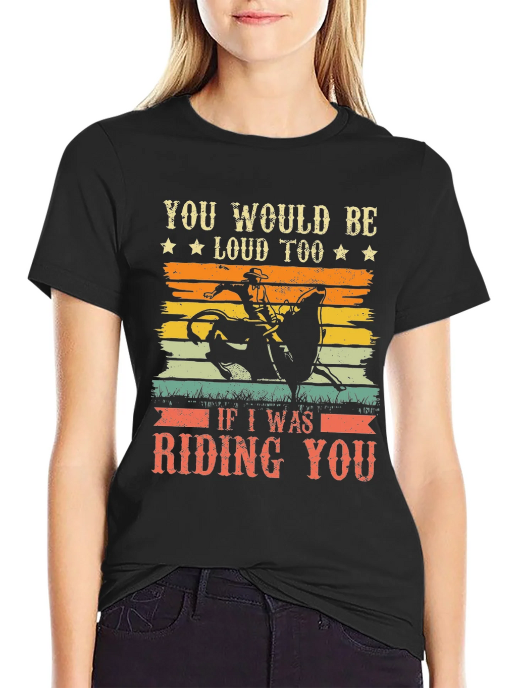 Funny Rodeo Riding You Graphic T-Shirt product image 2