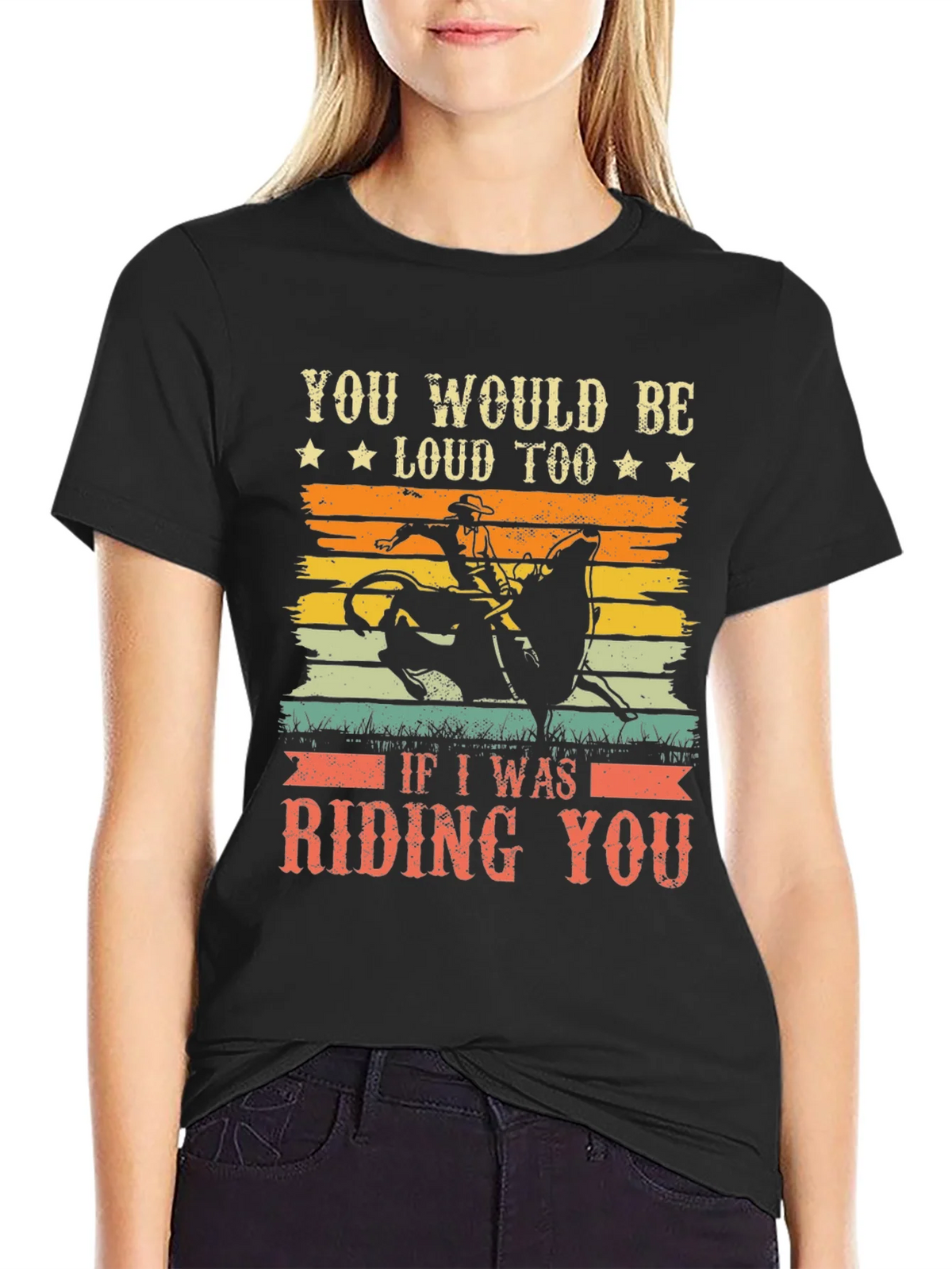 Funny Rodeo Riding You Graphic T-Shirt product image 2