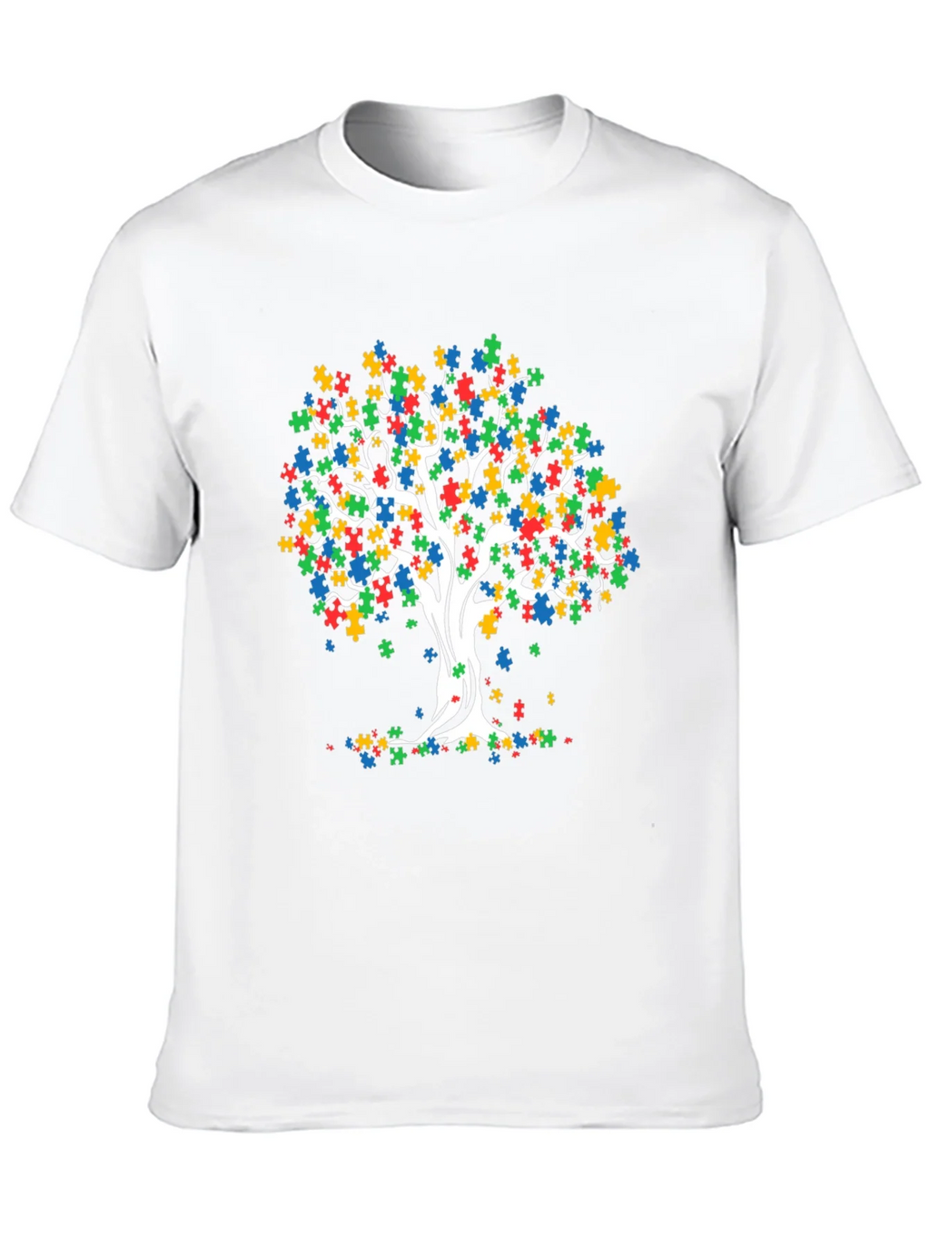 Autism Awareness Puzzle Tree T-Shirt product image 9
