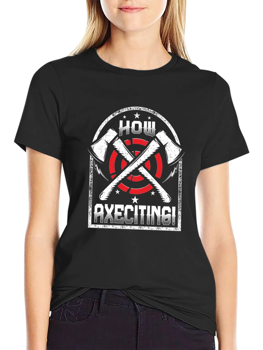 Axe Throwing T-Shirt - How Axeciting! Graphic Tee product image 2