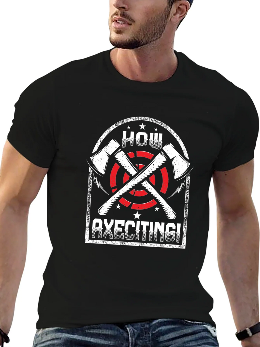 Axe Throwing T-Shirt - How Axeciting! Graphic Tee product image 6