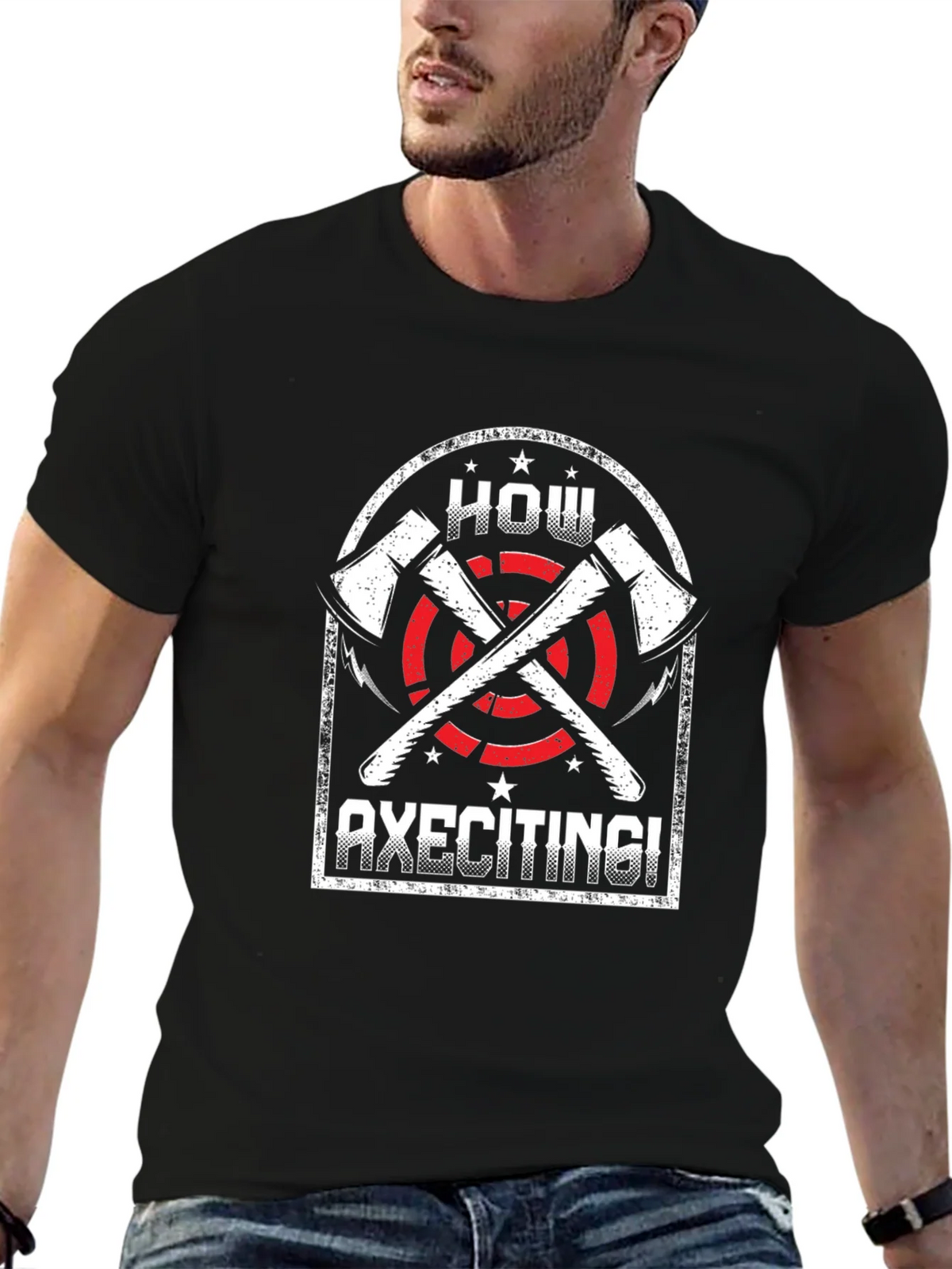 Axe Throwing T-Shirt - How Axeciting! Graphic Tee product image 6