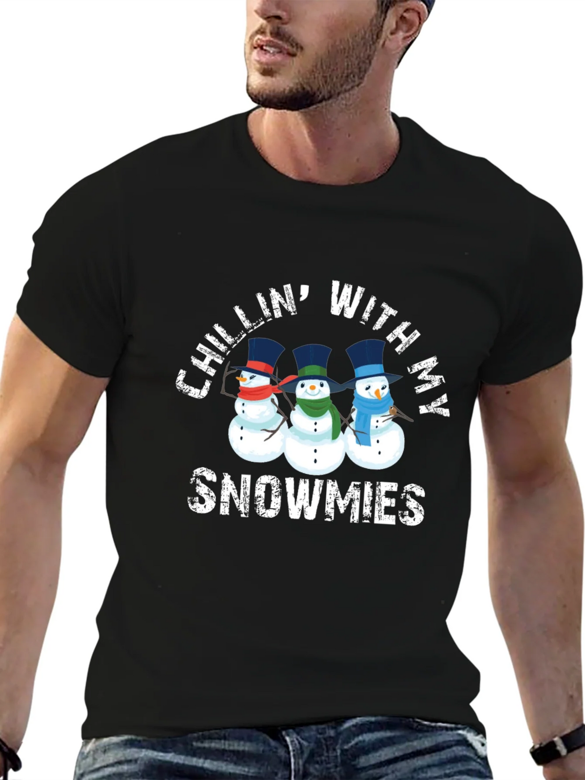 Chillin With My Snowmies Graphic T-Shirt product image 6