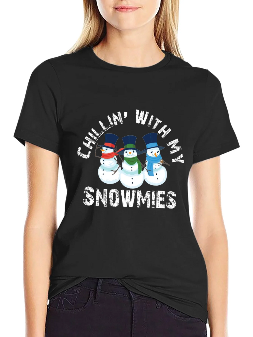 Chillin With My Snowmies Graphic T-Shirt product image 2