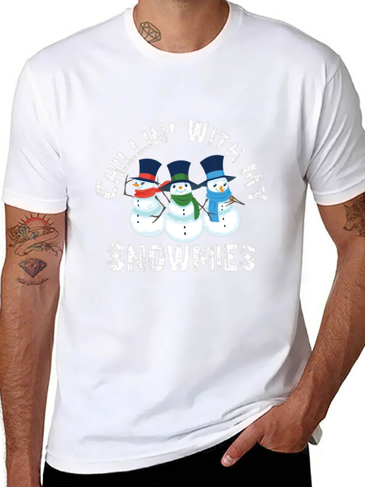 Chillin With My Snowmies Graphic T-Shirt product image 7