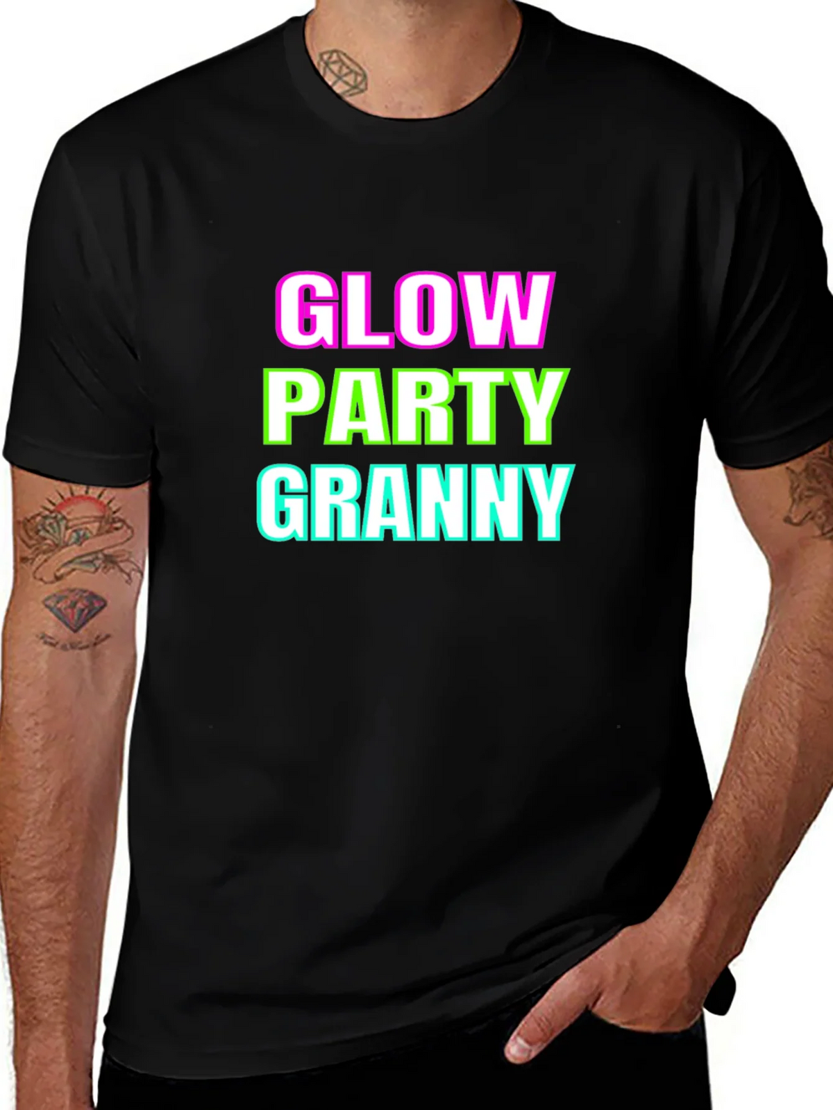 Glow Party Granny Graphic T-Shirt product image 1