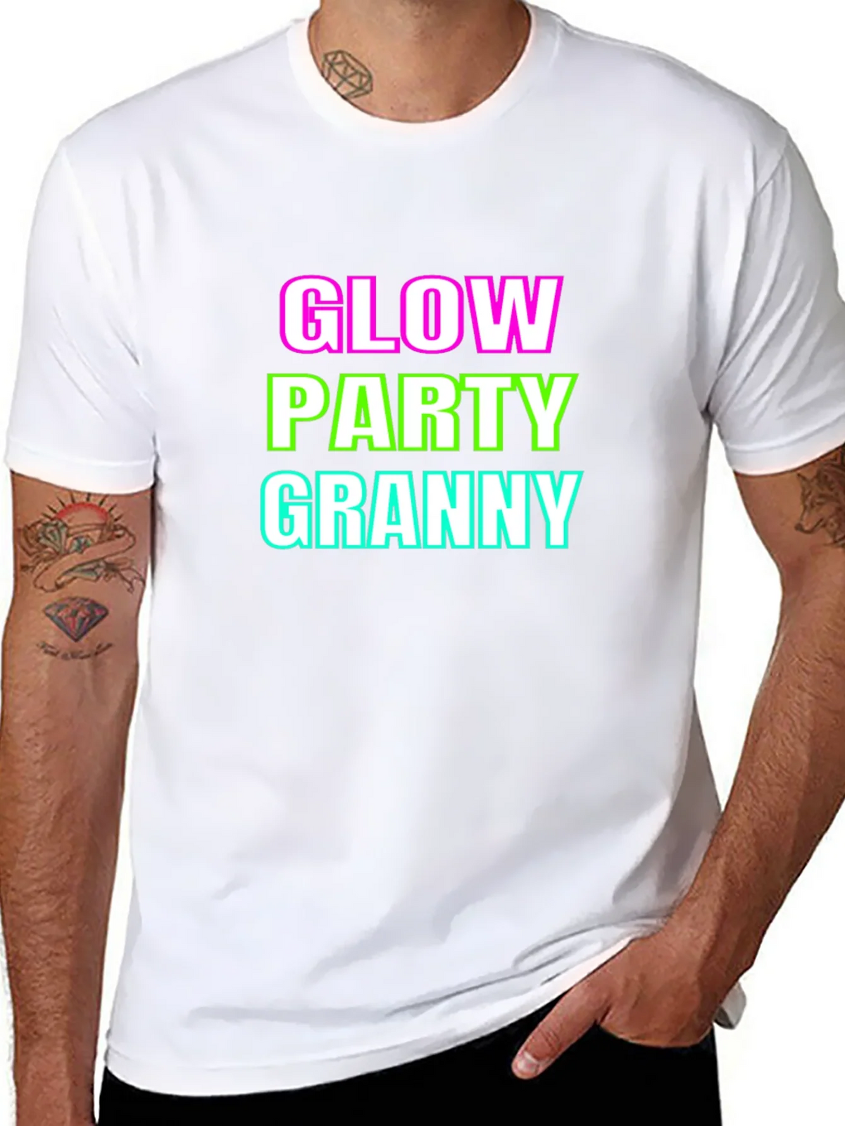Glow Party Granny Graphic T-Shirt product image 7
