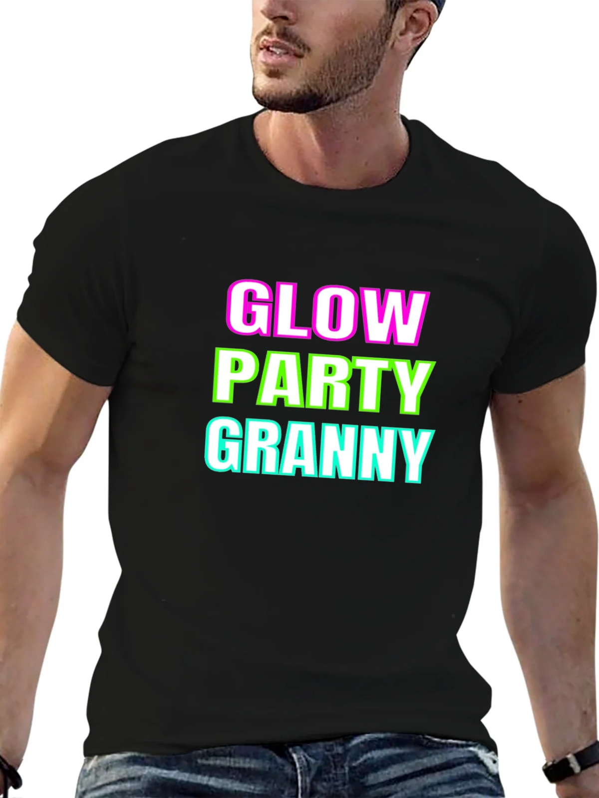 Glow Party Granny Graphic T-Shirt product image 6