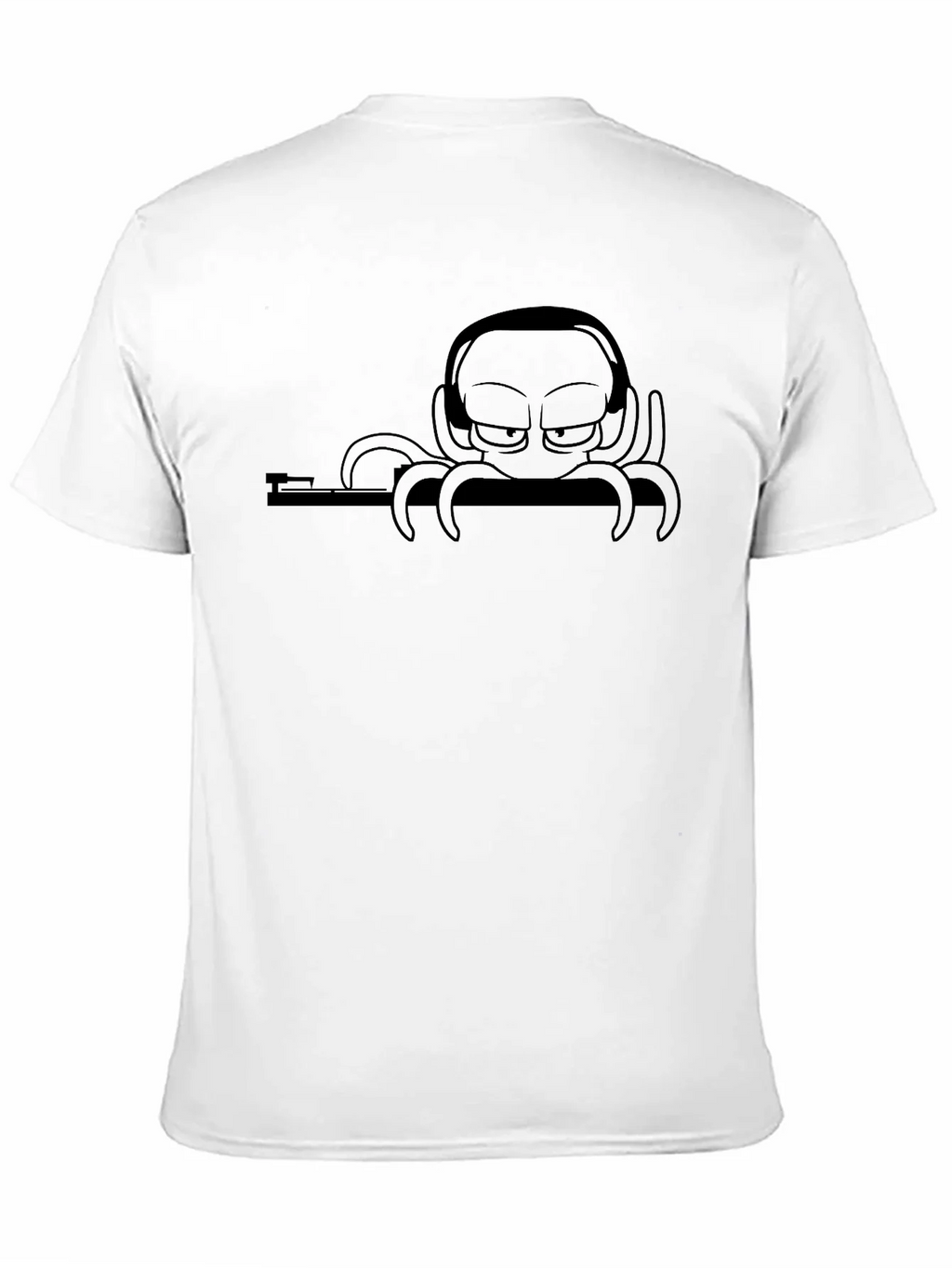 Cool Octopus DJ Graphic T-Shirt - Black Cotton Tee product image 10