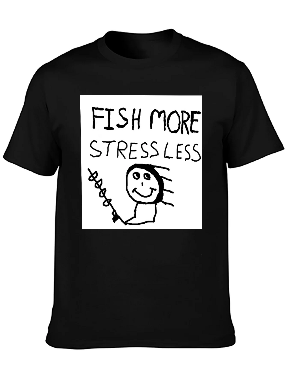 Fish More Stress Less T-Shirt product image 3