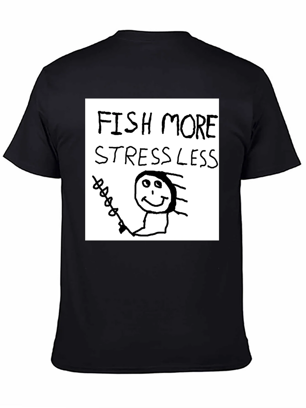 Fish More Stress Less T-Shirt product image 4